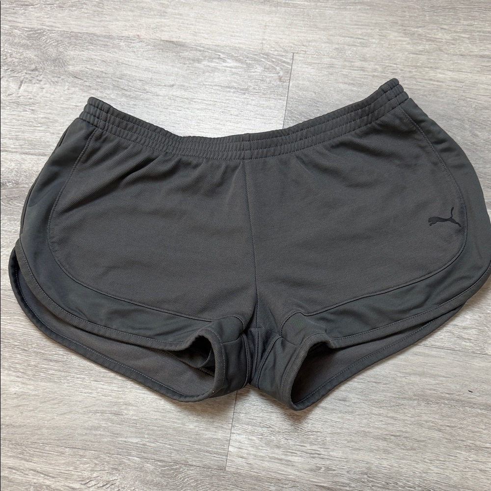 Puma Women's Dark Grey Athletic Running Shorts